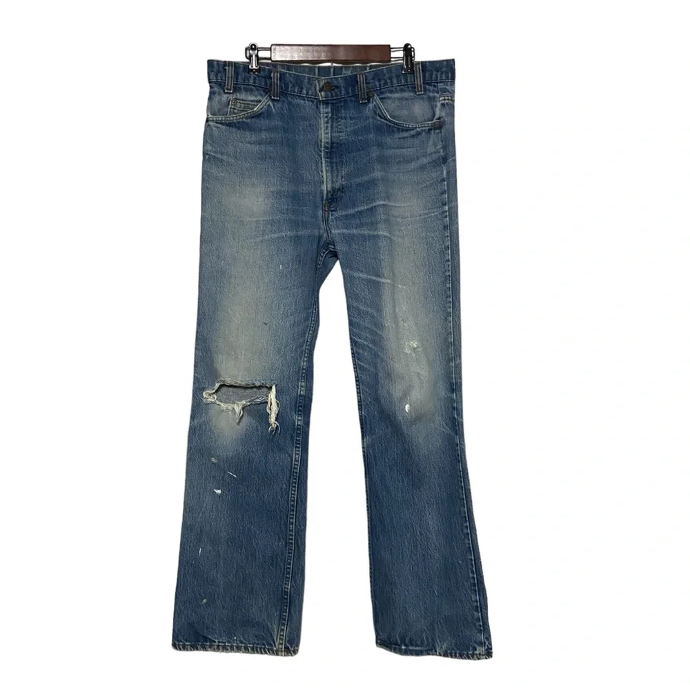 Vintage Orange Tab Levi’s 517 Jeans Men’s Size 38W Blue Jeans